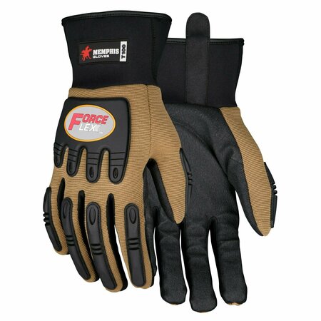 MCR SAFETY Gloves, ForceFlex Antivibration Glove M T100M